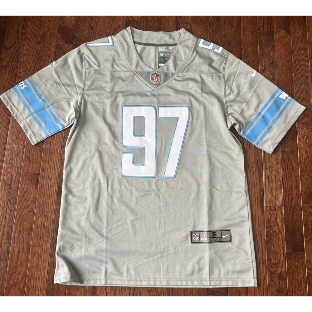 NWT Aidan Hutchinson Detroit Lions On Field Stitched Men's Small – Steel Gray